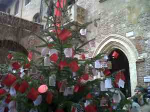 Verona Juliet balcony Christmas tree